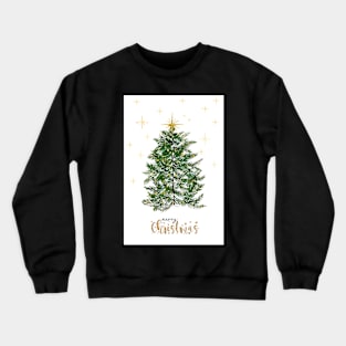 Christmas Tree Postcard Crewneck Sweatshirt